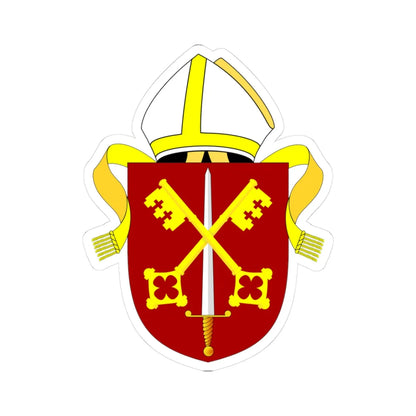Diocese of Exeter arms (England) (Coat of Arms) STICKER Vinyl Kiss-Cut Decal 3 Inch White - The Sticker Space