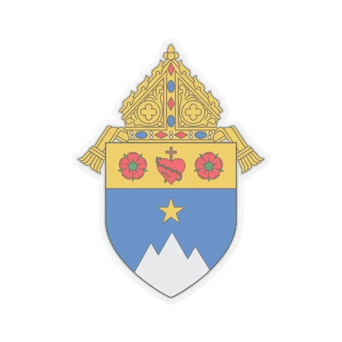 Diocese of Fairbanks - STICKER Vinyl Kiss-Cut Decal 2 Inch Transparent - The Sticker Space