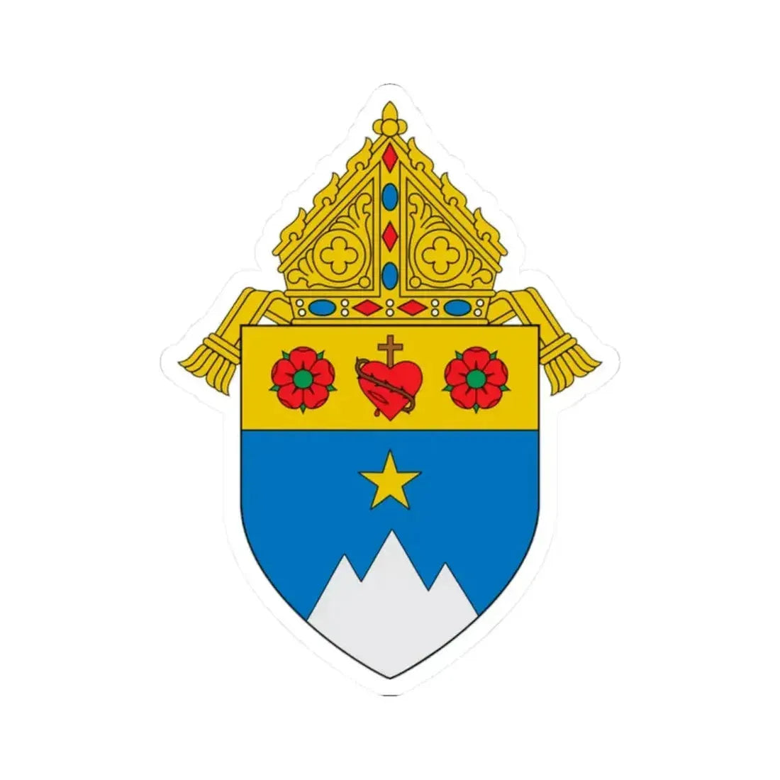 Diocese of Fairbanks - STICKER Vinyl Kiss-Cut Decal 2 Inch White - The Sticker Space