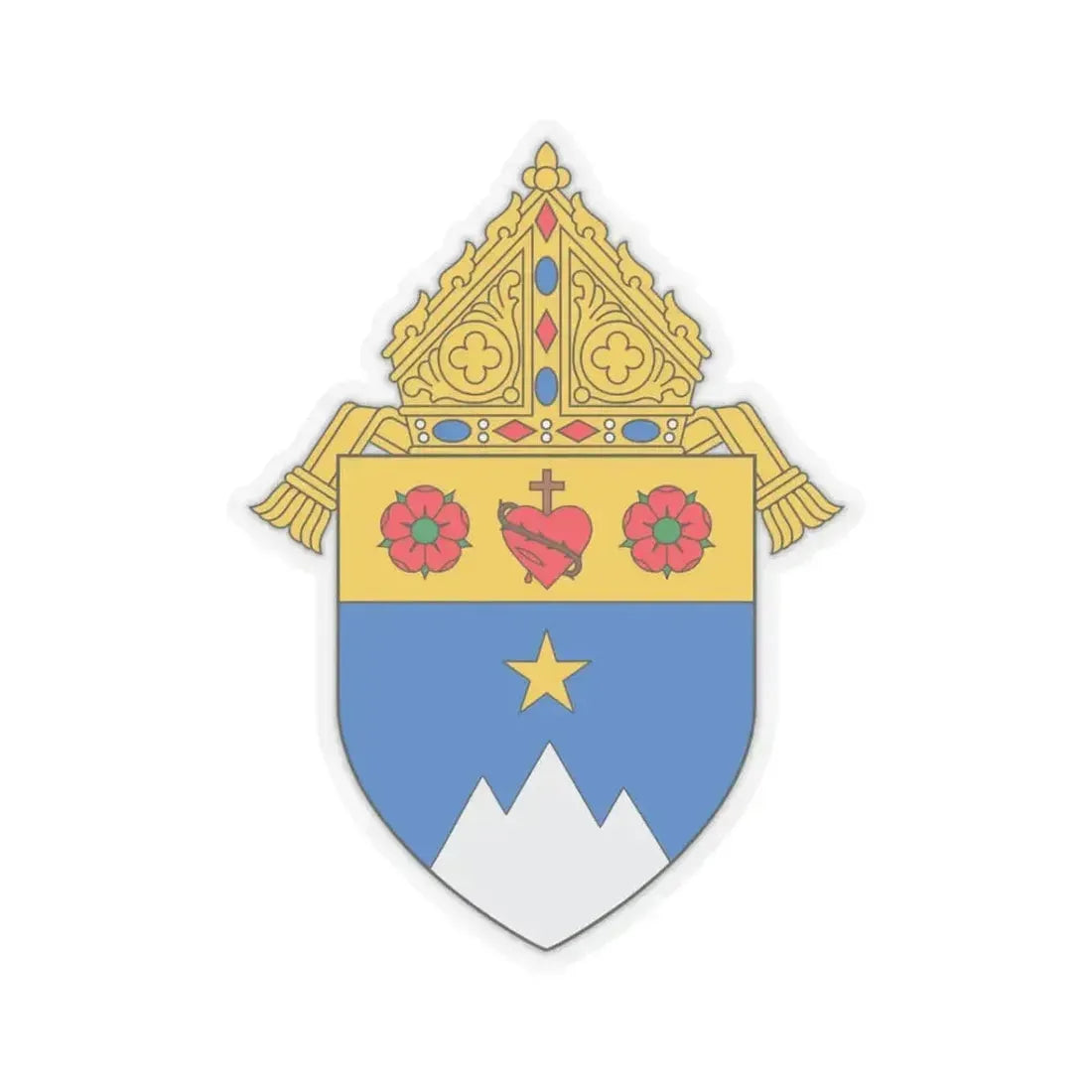 Diocese of Fairbanks - STICKER Vinyl Kiss-Cut Decal 3 Inch Transparent - The Sticker Space