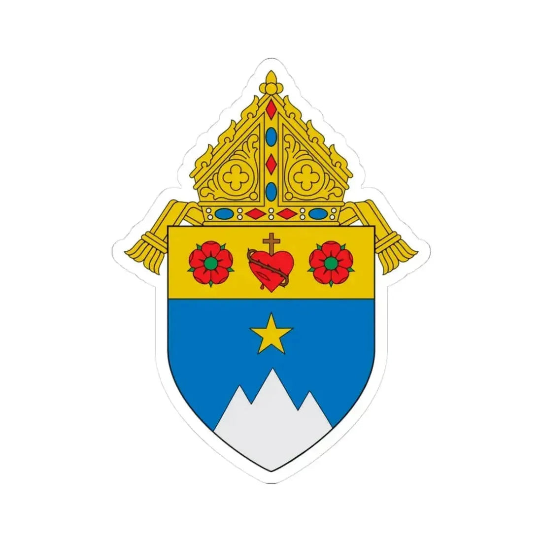 Diocese of Fairbanks - STICKER Vinyl Kiss-Cut Decal 3 Inch White - The Sticker Space