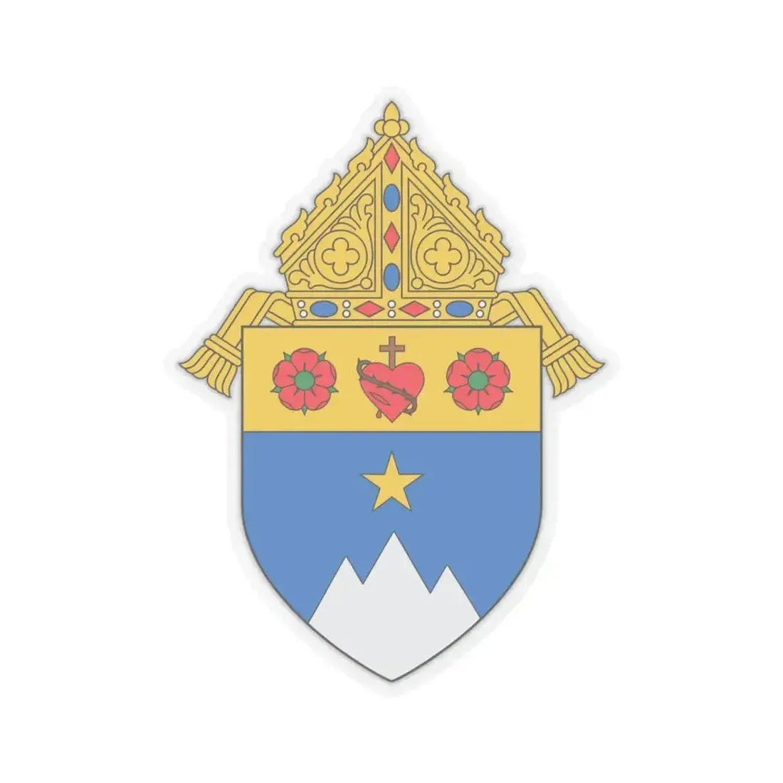 Diocese of Fairbanks - STICKER Vinyl Kiss-Cut Decal 4 Inch Transparent - The Sticker Space