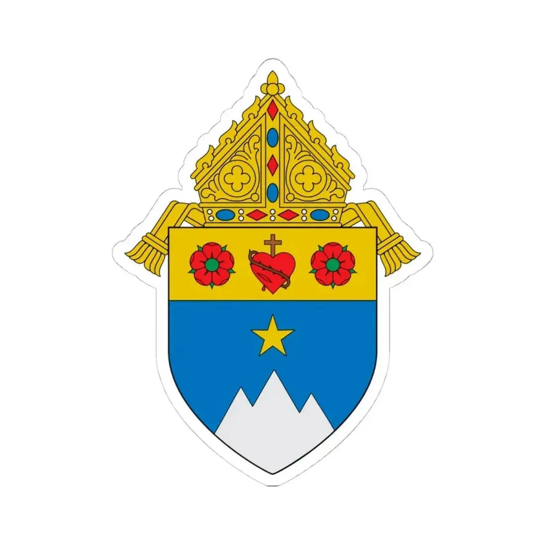 Diocese of Fairbanks - STICKER Vinyl Kiss-Cut Decal 4 Inch White - The Sticker Space