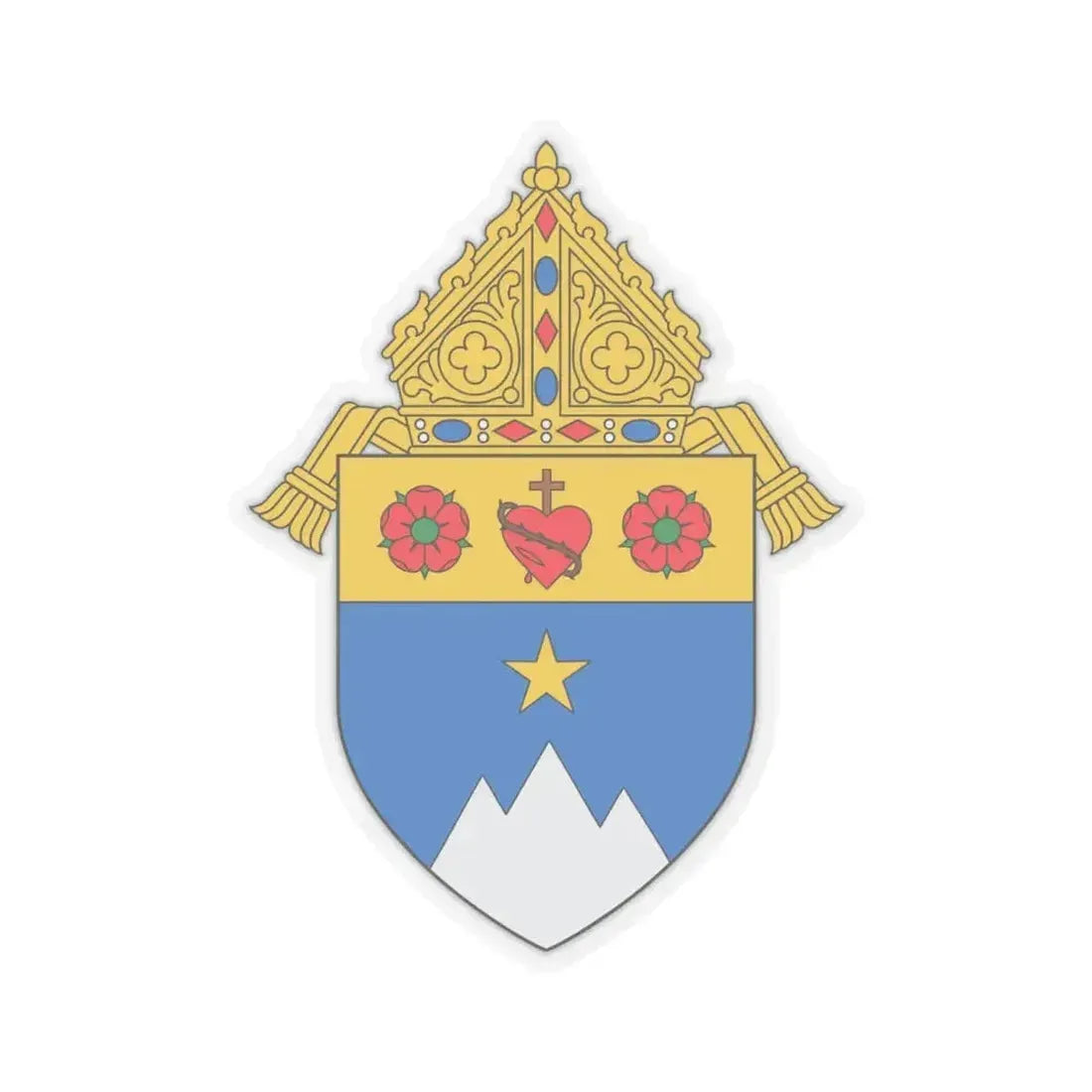 Diocese of Fairbanks - STICKER Vinyl Kiss-Cut Decal 6 Inch Transparent - The Sticker Space