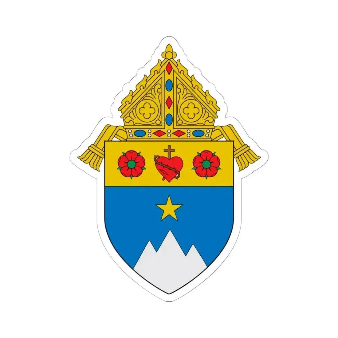Diocese of Fairbanks - STICKER Vinyl Kiss-Cut Decal 6 Inch White - The Sticker Space