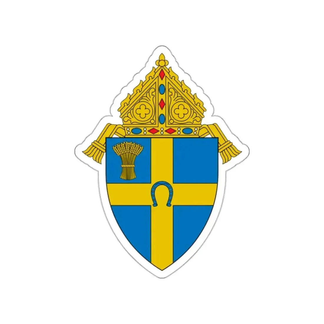 Diocese of Fargo - STICKER Vinyl Die-Cut Decal White Die-Cut 2 Inch - The Sticker Space