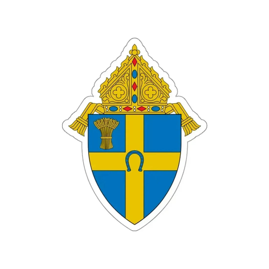Diocese of Fargo - STICKER Vinyl Die-Cut Decal White Die-Cut 3 Inch - The Sticker Space