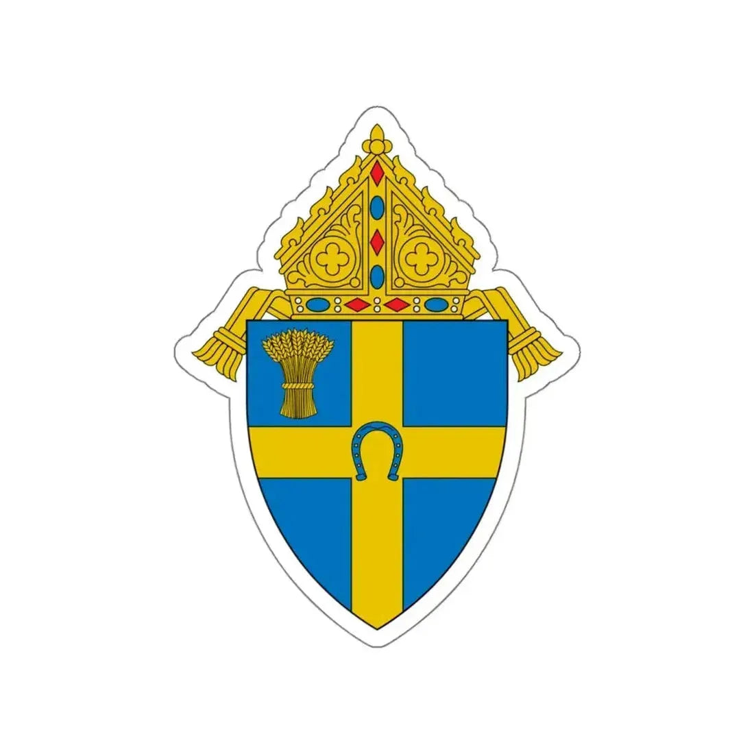 Diocese of Fargo - STICKER Vinyl Die-Cut Decal White Die-Cut 5 Inch - The Sticker Space