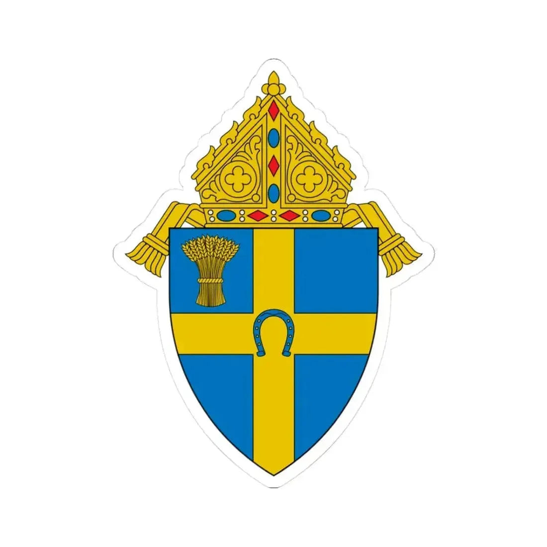 Diocese of Fargo - STICKER Vinyl Kiss-Cut Decal 3 Inch White - The Sticker Space