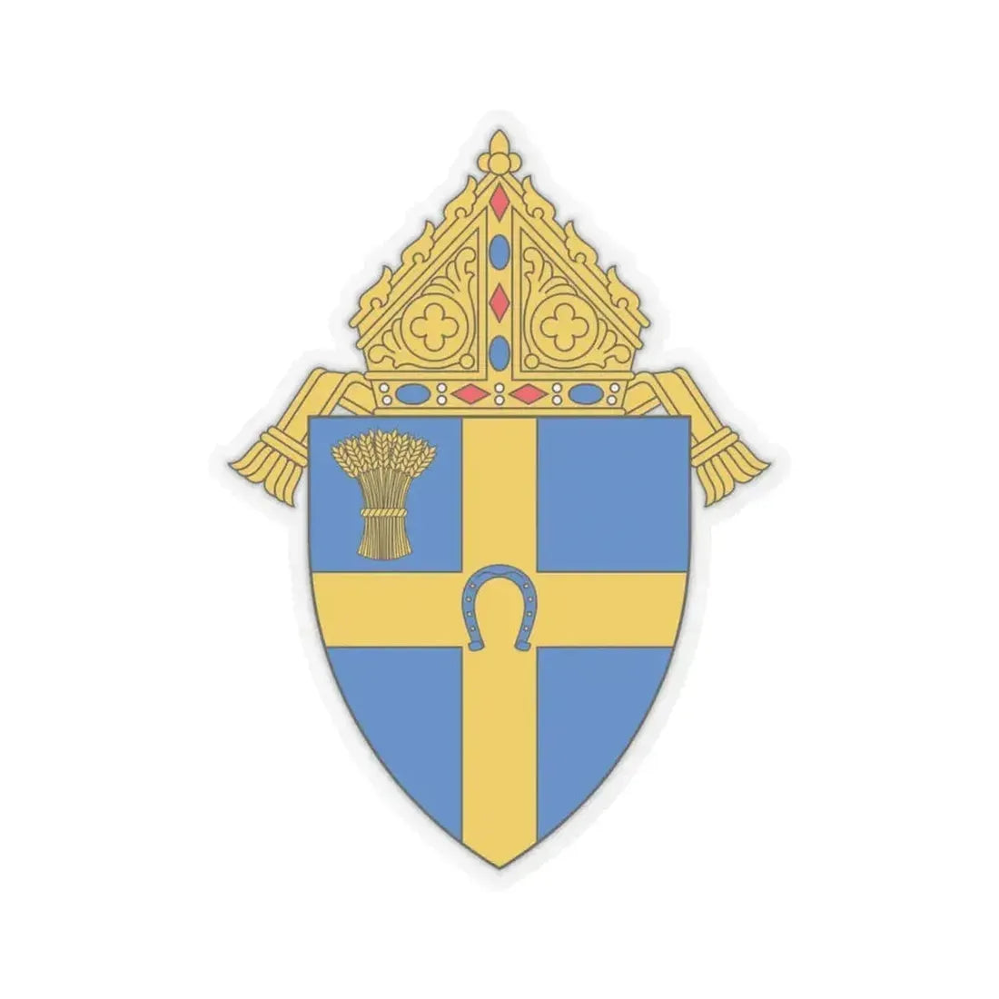 Diocese of Fargo - STICKER Vinyl Kiss-Cut Decal 4 Inch Transparent - The Sticker Space