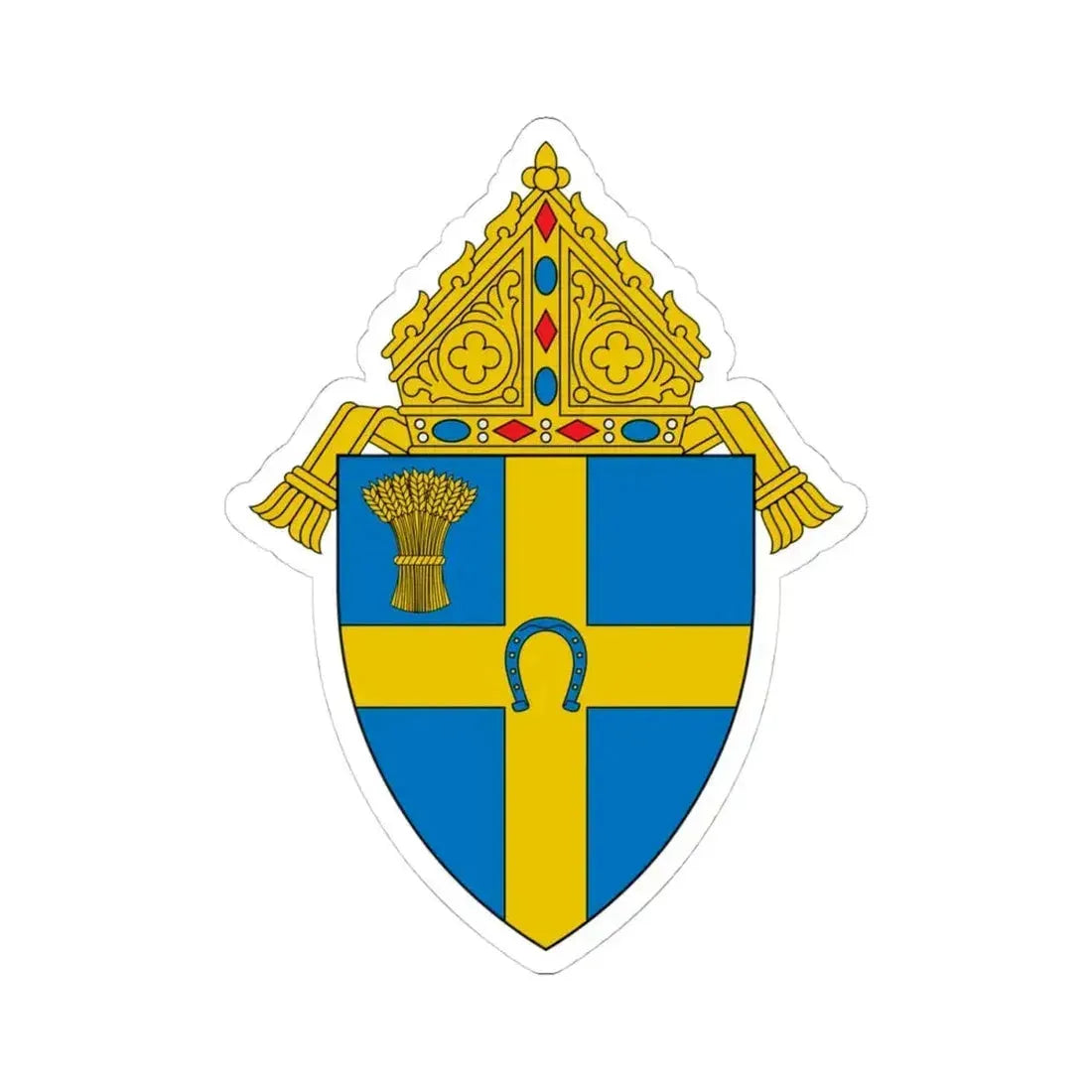 Diocese of Fargo - STICKER Vinyl Kiss-Cut Decal 4 Inch White - The Sticker Space
