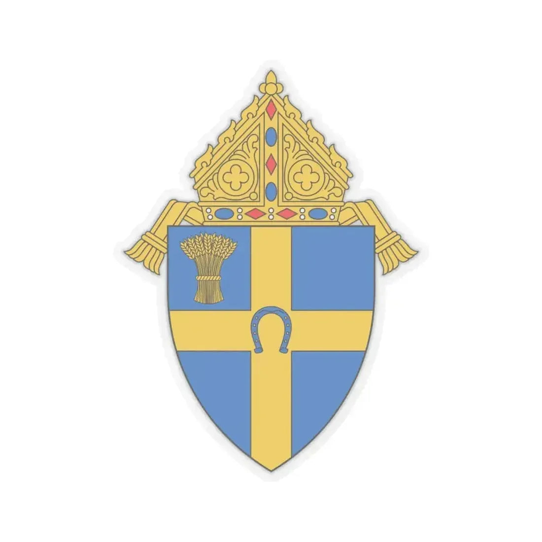 Diocese of Fargo - STICKER Vinyl Kiss-Cut Decal 6 Inch Transparent - The Sticker Space