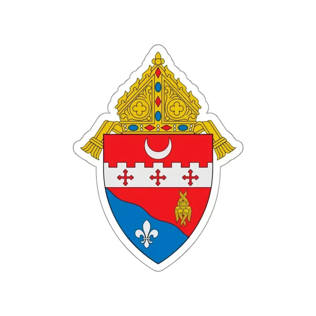 Diocese of Fort Wayne South Bend - STICKER Vinyl Die-Cut Decal White Die-Cut 3 Inch - The Sticker Space