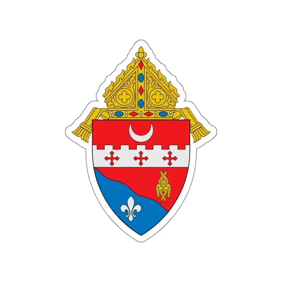 Diocese of Fort Wayne South Bend - STICKER Vinyl Die-Cut Decal White Die-Cut 5 Inch - The Sticker Space