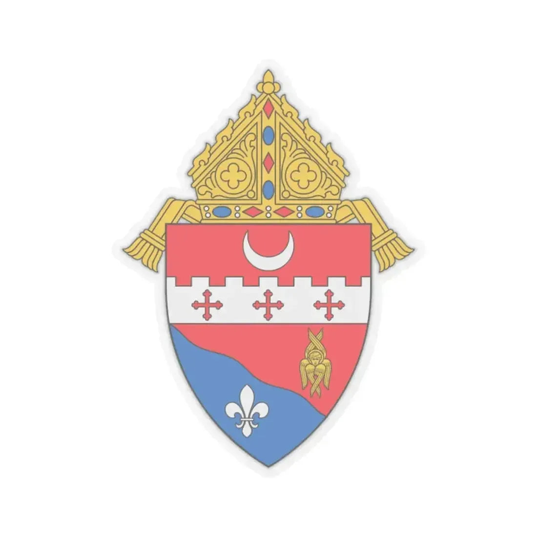 Diocese of Fort Wayne South Bend - STICKER Vinyl Kiss-Cut Decal 2 Inch Transparent - The Sticker Space