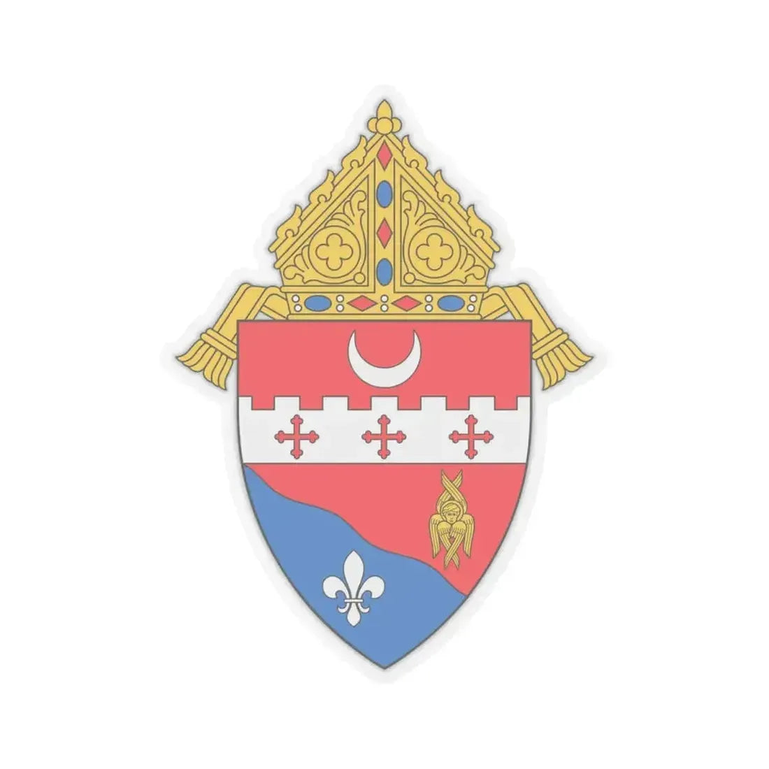 Diocese of Fort Wayne South Bend - STICKER Vinyl Kiss-Cut Decal 4 Inch Transparent - The Sticker Space