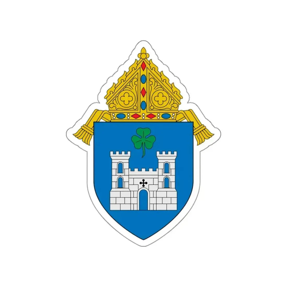 Diocese of Fort Worth - STICKER Vinyl Die-Cut Decal White Die-Cut 3 Inch - The Sticker Space