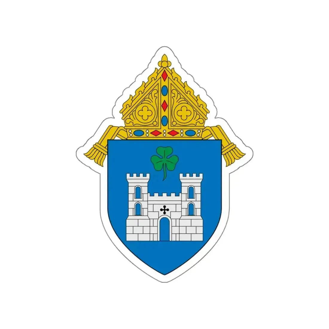 Diocese of Fort Worth - STICKER Vinyl Die-Cut Decal White Die-Cut 5 Inch - The Sticker Space