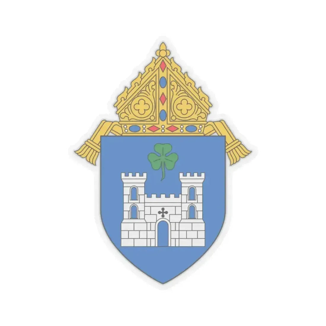 Diocese of Fort Worth - STICKER Vinyl Kiss-Cut Decal 2 Inch Transparent - The Sticker Space