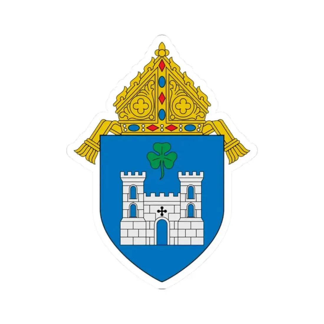 Diocese of Fort Worth - STICKER Vinyl Kiss-Cut Decal 2 Inch White - The Sticker Space