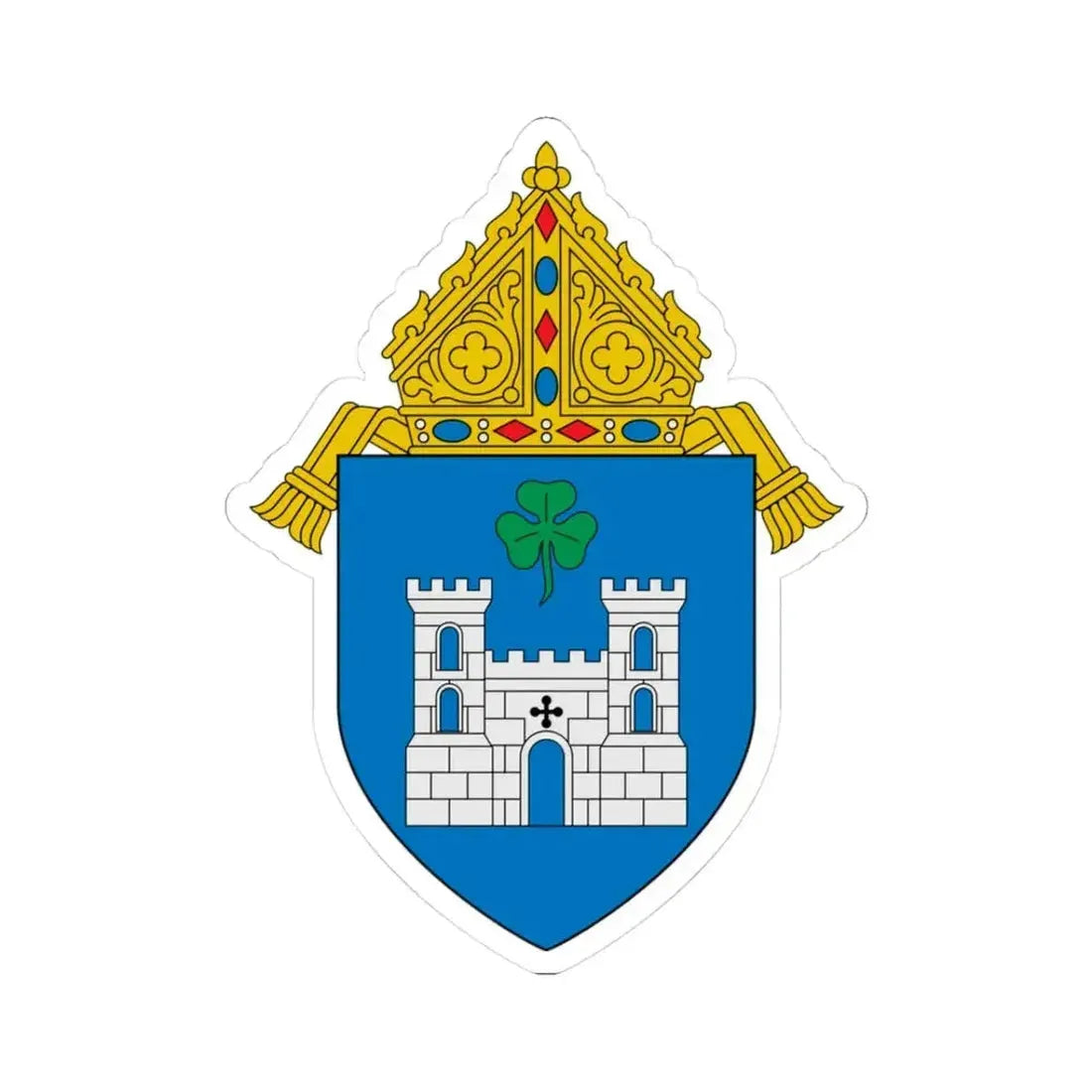 Diocese of Fort Worth - STICKER Vinyl Kiss-Cut Decal 3 Inch White - The Sticker Space