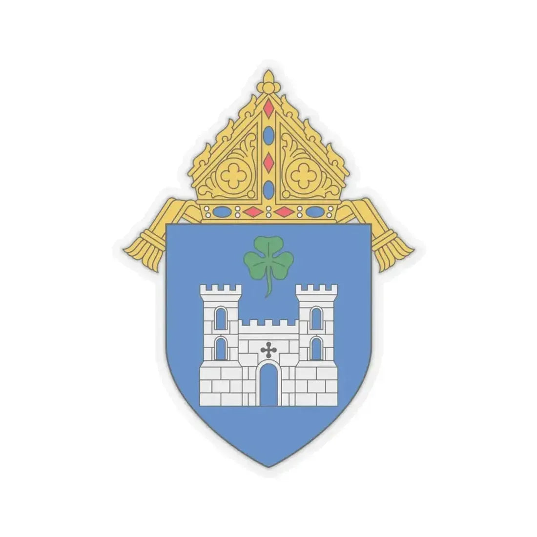 Diocese of Fort Worth - STICKER Vinyl Kiss-Cut Decal 4 Inch Transparent - The Sticker Space