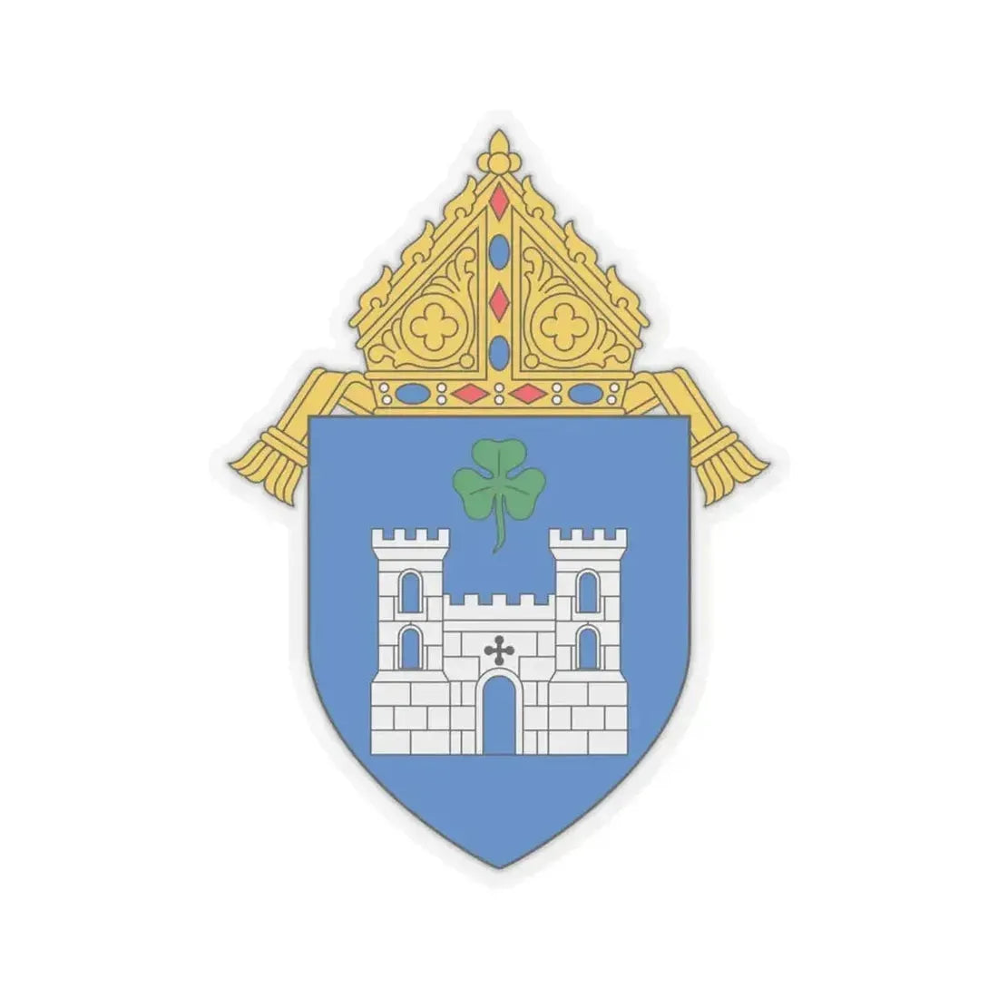 Diocese of Fort Worth - STICKER Vinyl Kiss-Cut Decal 6 Inch Transparent - The Sticker Space