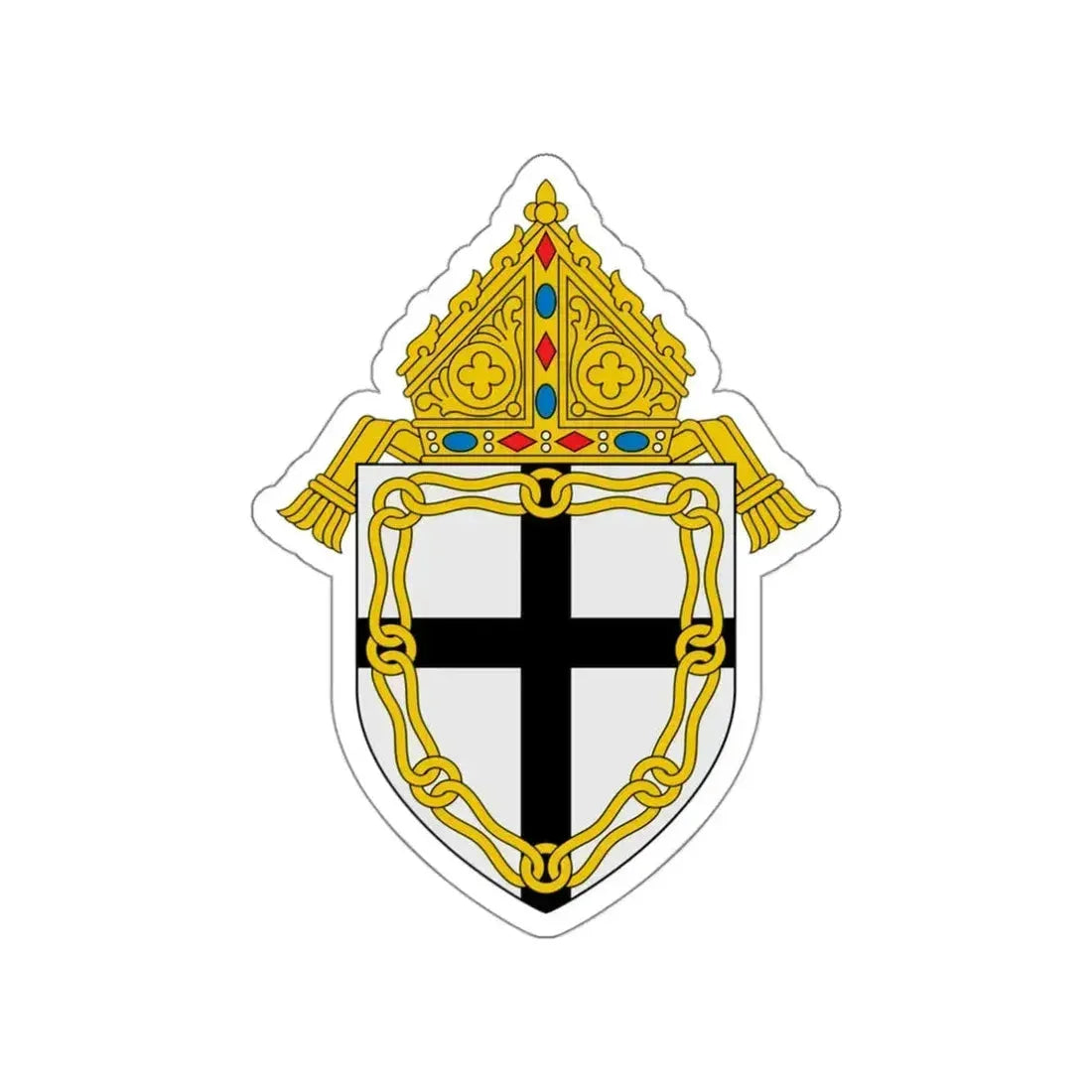 Diocese of Fresno - STICKER Vinyl Die-Cut Decal White Die-Cut 3 Inch - The Sticker Space
