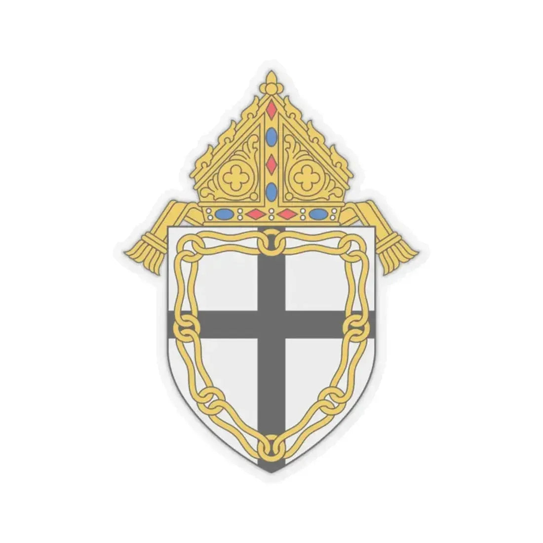 Diocese of Fresno - STICKER Vinyl Kiss-Cut Decal 2 Inch Transparent - The Sticker Space