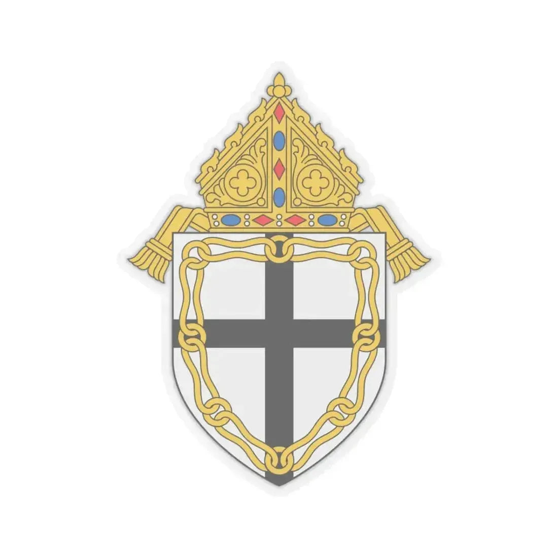 Diocese of Fresno - STICKER Vinyl Kiss-Cut Decal 3 Inch Transparent - The Sticker Space