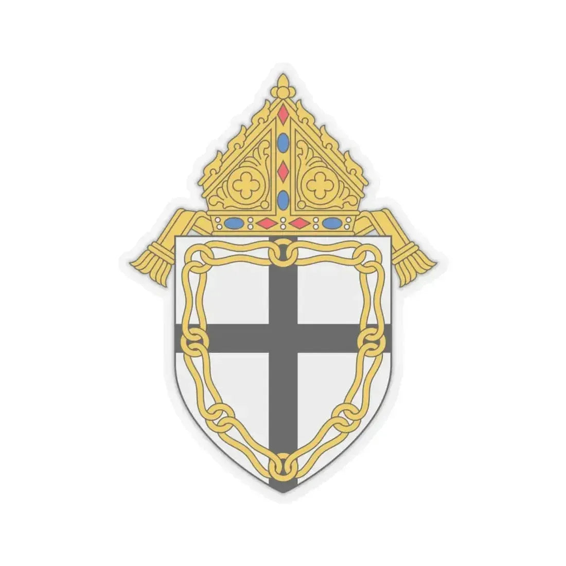 Diocese of Fresno - STICKER Vinyl Kiss-Cut Decal 4 Inch Transparent - The Sticker Space