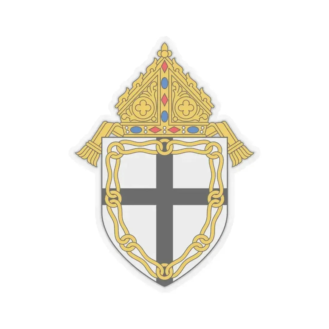 Diocese of Fresno - STICKER Vinyl Kiss-Cut Decal 6 Inch Transparent - The Sticker Space