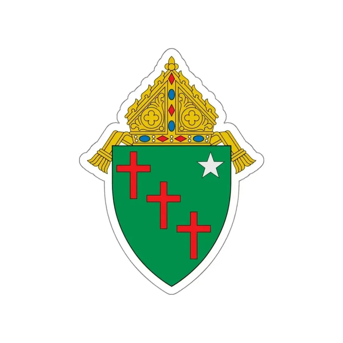 Diocese of Gallup - STICKER Vinyl Die-Cut Decal White Die-Cut 5 Inch - The Sticker Space