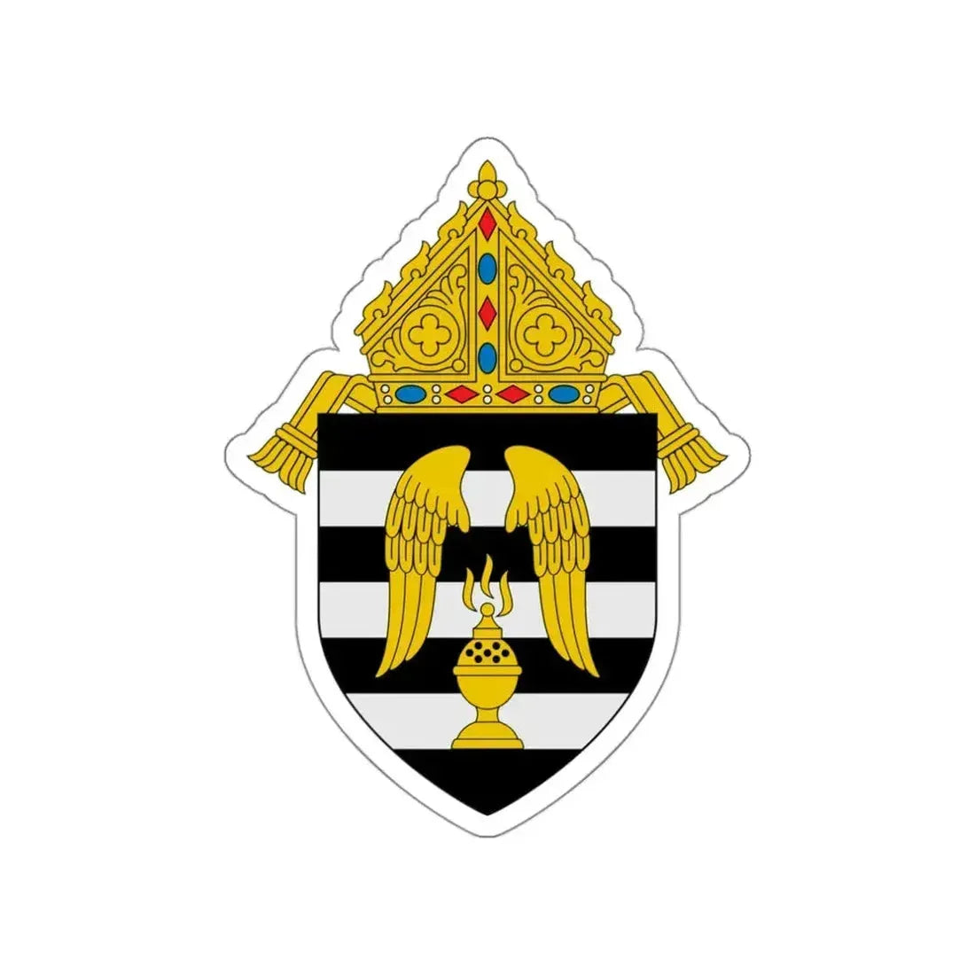 Diocese of Gary - STICKER Vinyl Die-Cut Decal White Die-Cut 3 Inch - The Sticker Space