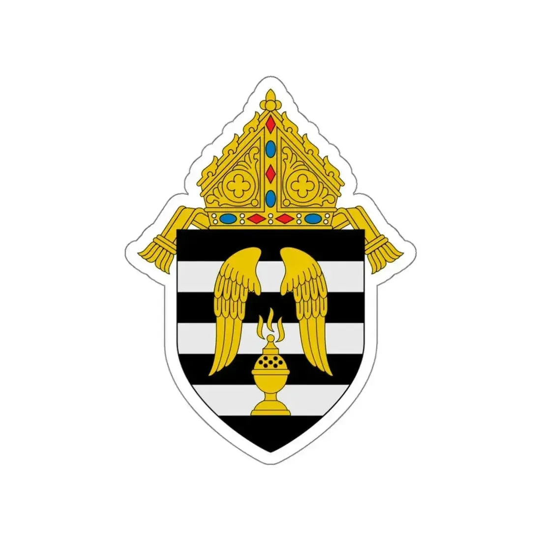 Diocese of Gary - STICKER Vinyl Die-Cut Decal White Die-Cut 4 Inch - The Sticker Space