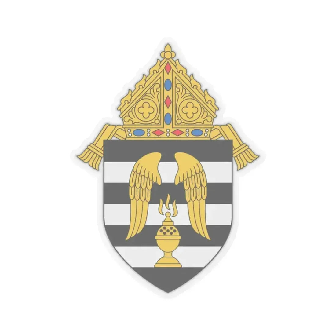 Diocese of Gary - STICKER Vinyl Kiss-Cut Decal 2 Inch Transparent - The Sticker Space