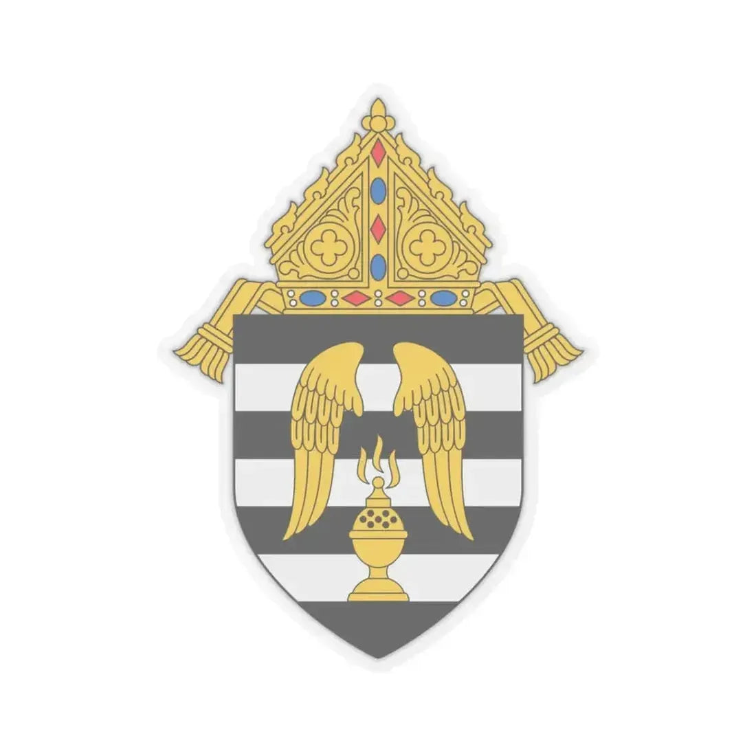 Diocese of Gary - STICKER Vinyl Kiss-Cut Decal 3 Inch Transparent - The Sticker Space