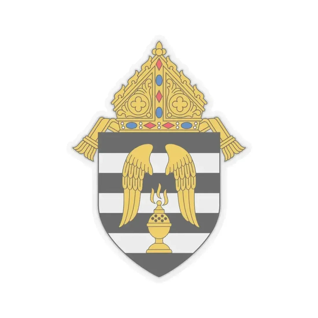 Diocese of Gary - STICKER Vinyl Kiss-Cut Decal 4 Inch Transparent - The Sticker Space