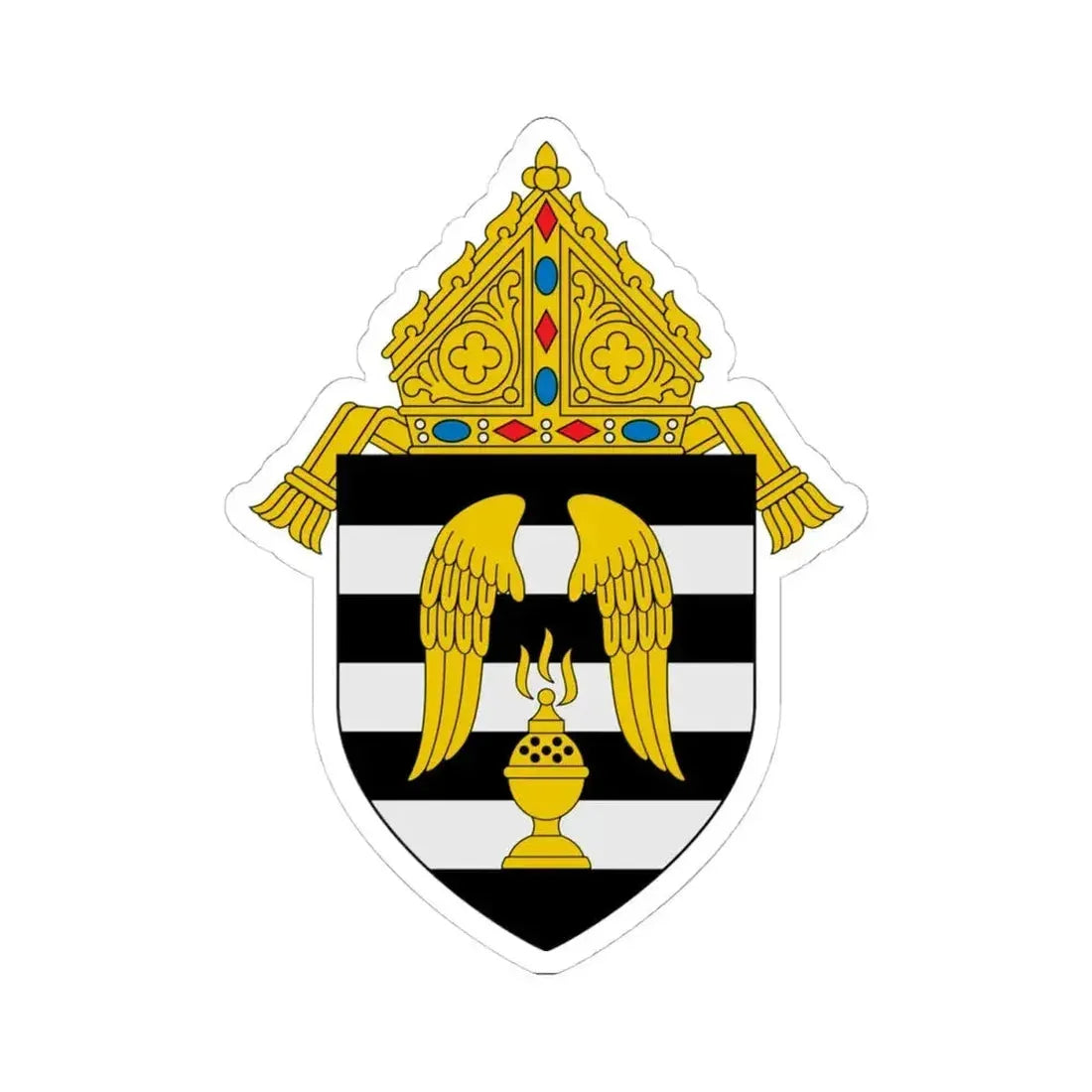 Diocese of Gary - STICKER Vinyl Kiss-Cut Decal 4 Inch White - The Sticker Space