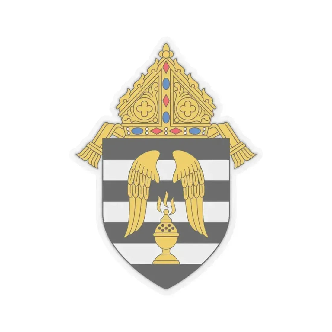 Diocese of Gary - STICKER Vinyl Kiss-Cut Decal 6 Inch Transparent - The Sticker Space