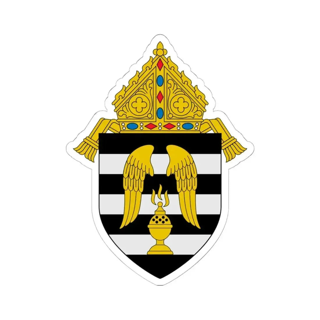 Diocese of Gary - STICKER Vinyl Kiss-Cut Decal 6 Inch White - The Sticker Space