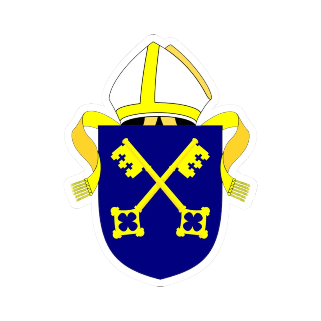 Diocese of Gloucester arms (England) (Coat of Arms) STICKER Vinyl Kiss-Cut Decal 2 Inch White - The Sticker Space
