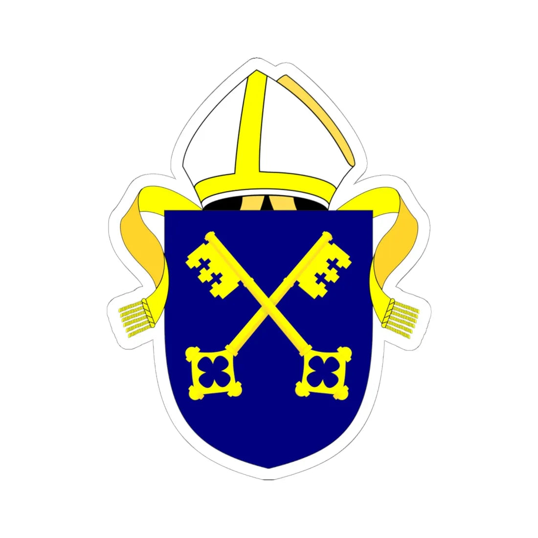 Diocese of Gloucester arms (England) (Coat of Arms) STICKER Vinyl Kiss-Cut Decal 6 Inch White - The Sticker Space