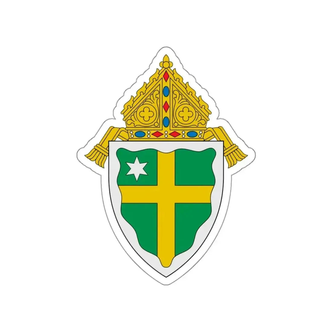 Diocese of Grand Island - STICKER Vinyl Die-Cut Decal White Die-Cut 3 Inch - The Sticker Space