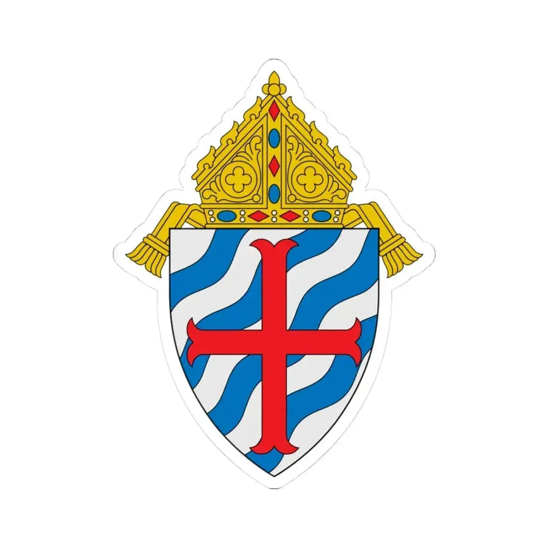 Diocese of Grand Rapids - STICKER Vinyl Kiss-Cut Decal 3 Inch White - The Sticker Space