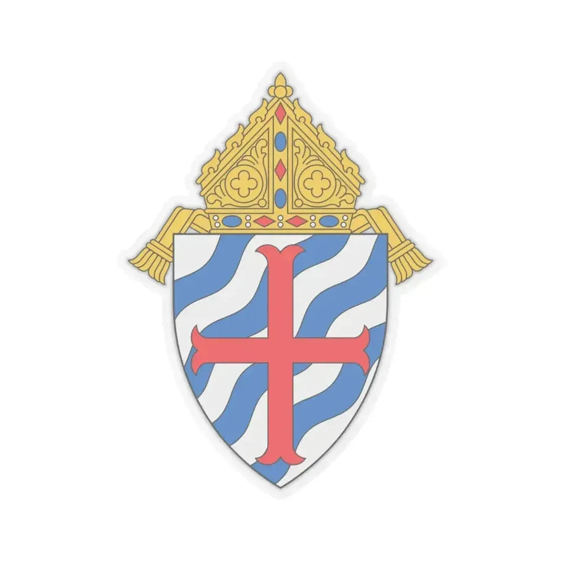 Diocese of Grand Rapids - STICKER Vinyl Kiss-Cut Decal 4 Inch Transparent - The Sticker Space