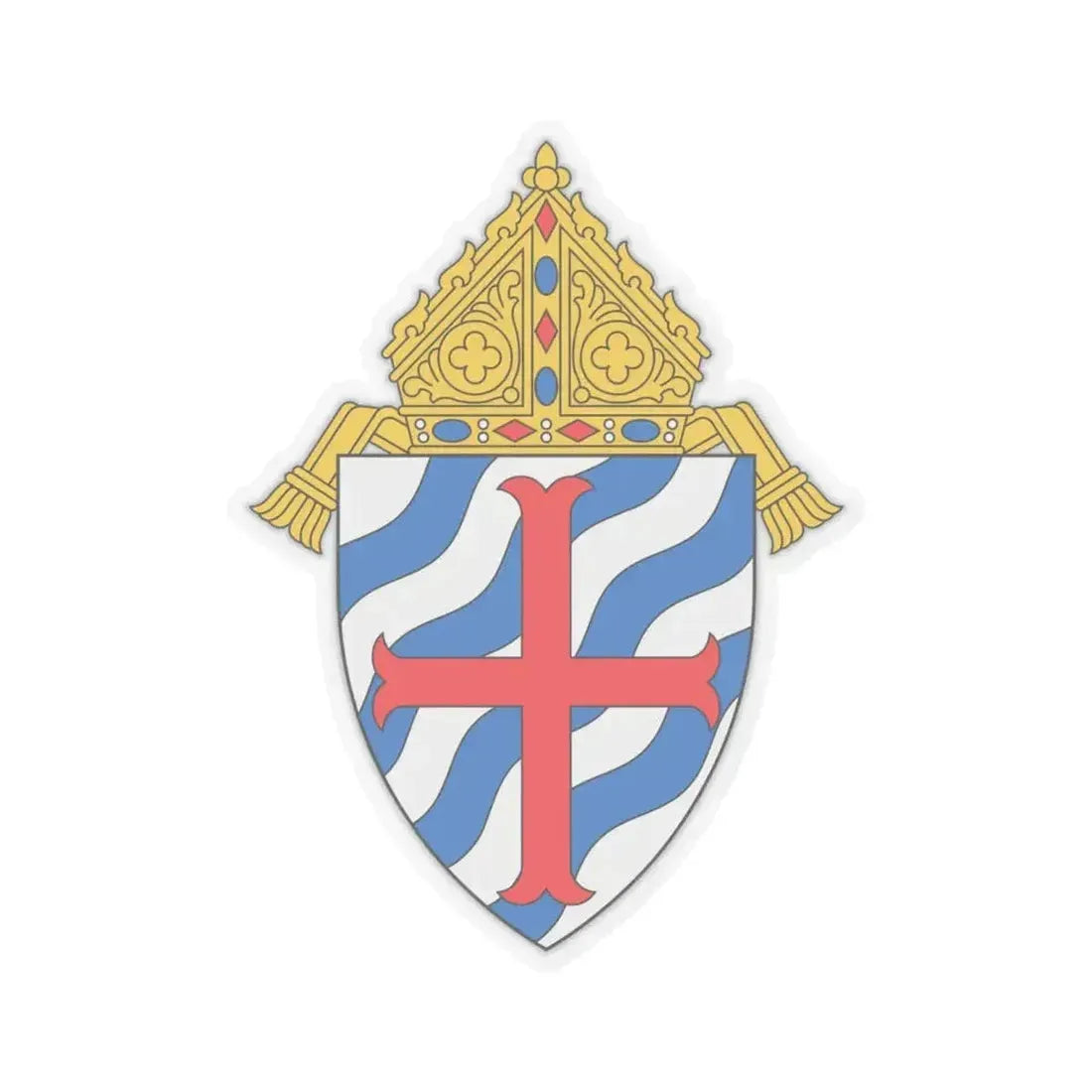 Diocese of Grand Rapids - STICKER Vinyl Kiss-Cut Decal 6 Inch Transparent - The Sticker Space