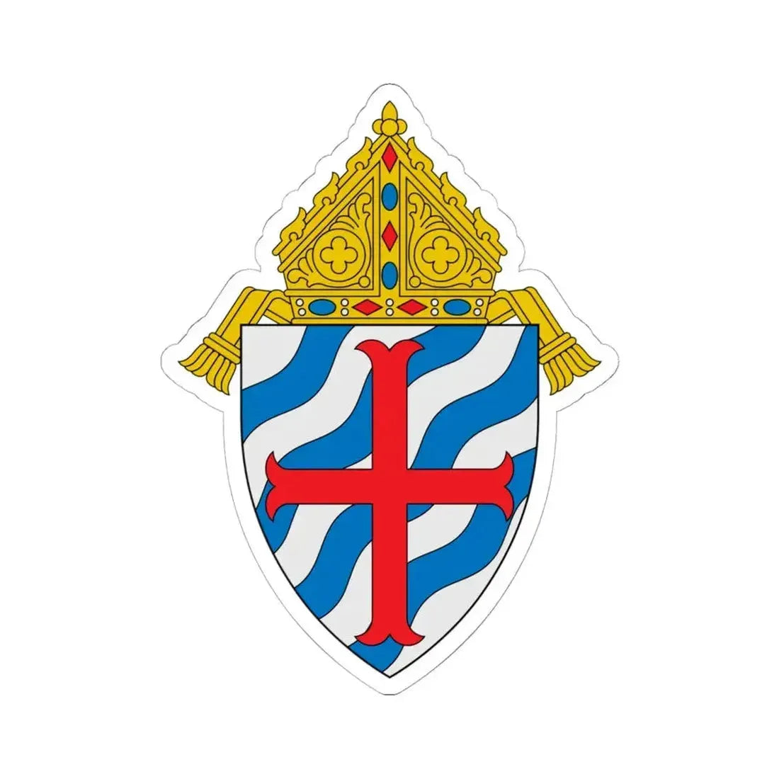 Diocese of Grand Rapids - STICKER Vinyl Kiss-Cut Decal 6 Inch White - The Sticker Space