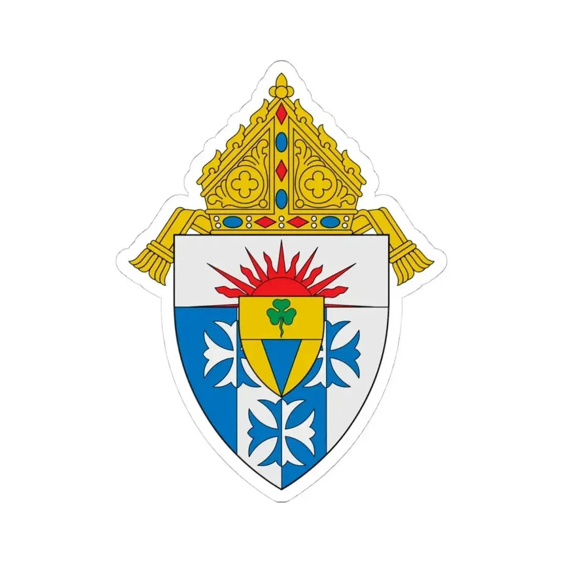 Diocese of Great Falls Billings - STICKER Vinyl Kiss-Cut Decal 4 Inch White - The Sticker Space