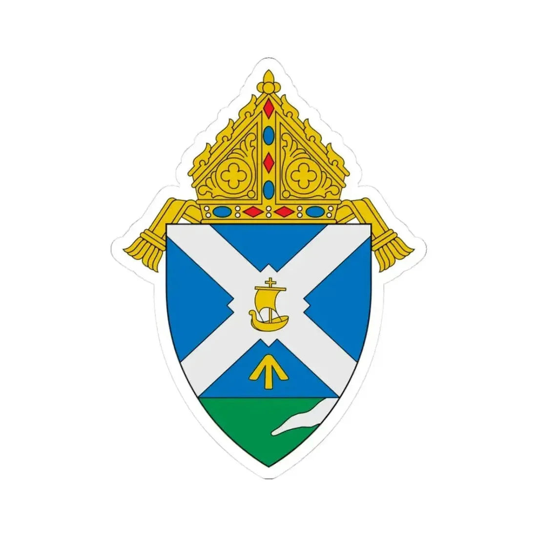 Diocese of Green Bay - STICKER Vinyl Kiss-Cut Decal 3 Inch White - The Sticker Space